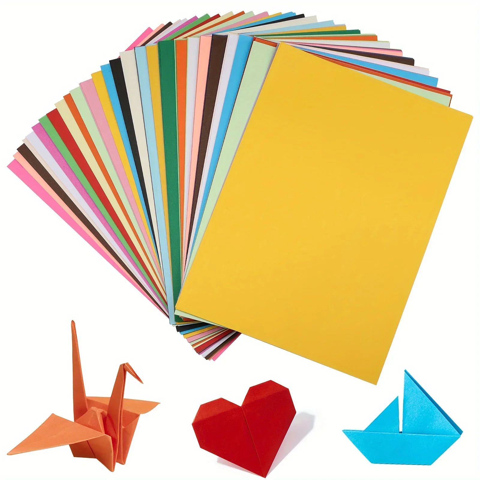 Premium A4 Color Paper Pack - 100 Sheets of Vibrant Craft & Origami Paper