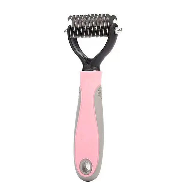Professional Pet Deshedding Brush – Dog & Cat Hair Remover Comb for Shedding and Knots