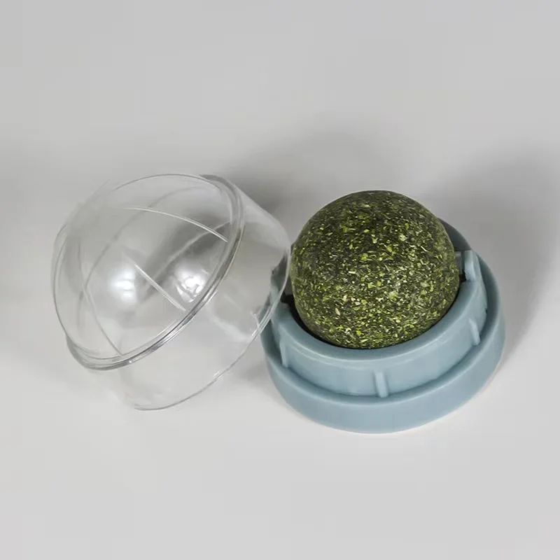 Wall-Mounted Catnip Ball Toy - Natural Cat Grass Treat & Self-Grooming Scratcher