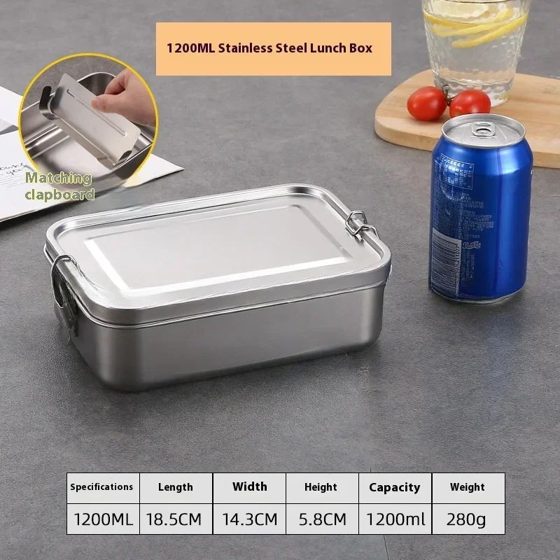 SteelFresh Stainless Steel Bento Lunch Box – Leak-Resistant Food Storage Container (1200ml / 2400ml)