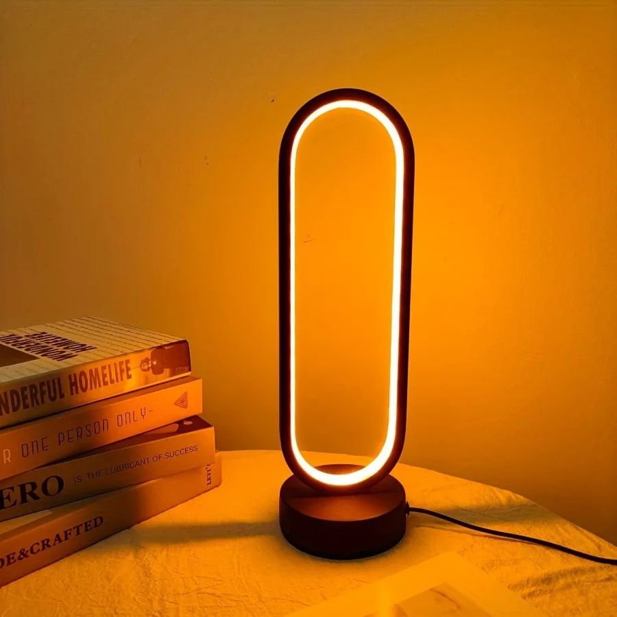 USB Powered LED Desk Night Light with Adjustable Brightness - ouch Circular Lamp for Bedroom & Study