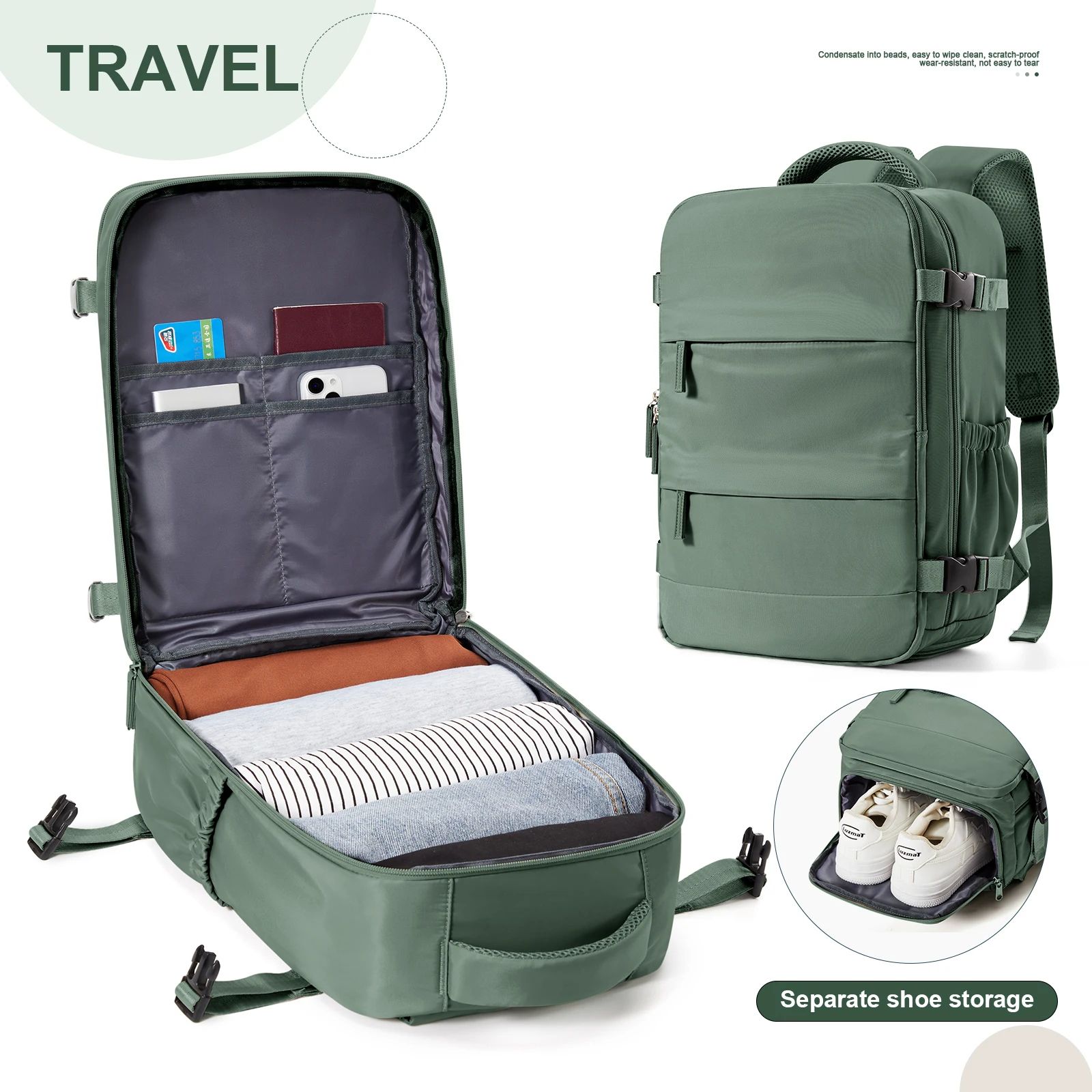 Ryanair Cabin Travel Backpack 40x20x25 - Ryanair Backpack Hand Luggage with Laptop Compartment