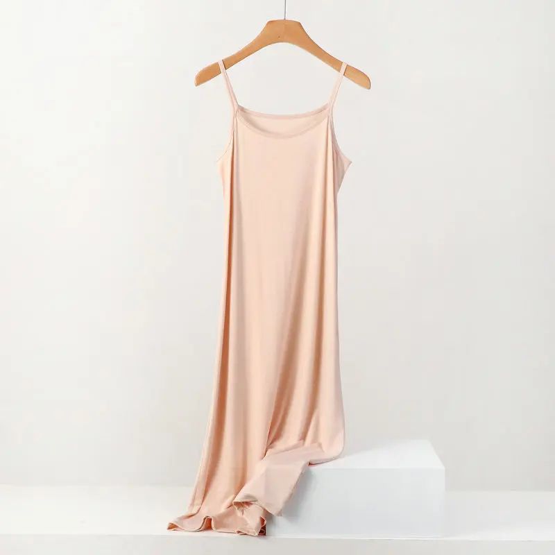 Plus Size Modal Cotton Nightgown – Soft Summer Women Night Dress with Adjustable Straps
