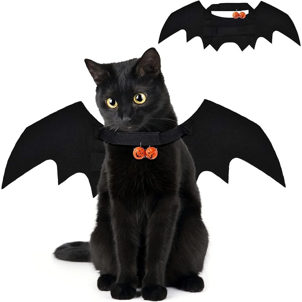 Spooky Wings Pet Costume – Halloween Pet Costume with Bat Wings & Spider Harness for Cats and Dogs