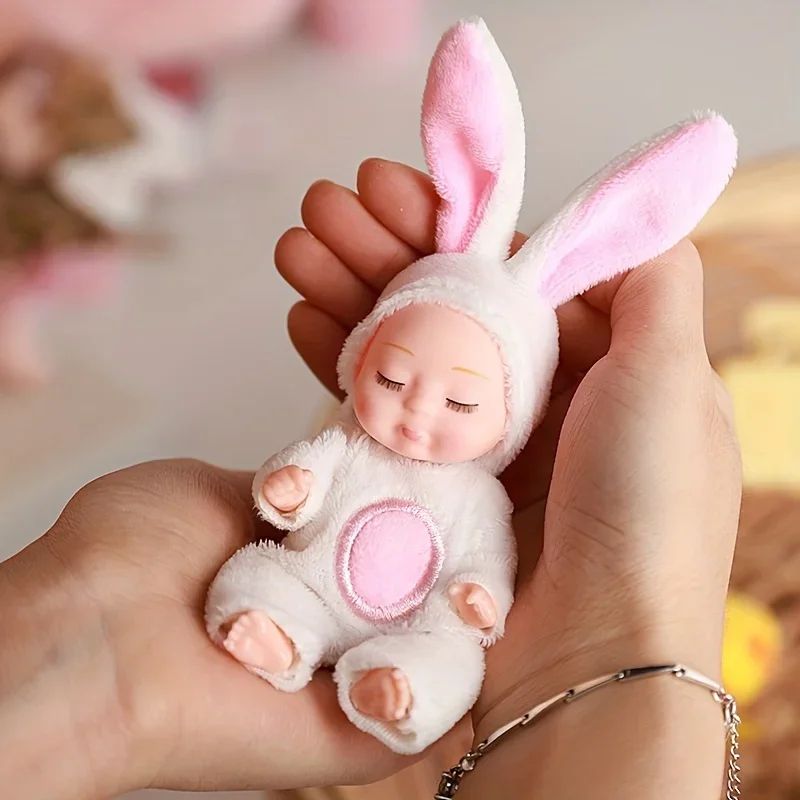 DreamPaws Mini Reborn Animal Doll - Realistic Sleeping Animal Doll Plush Collectible
