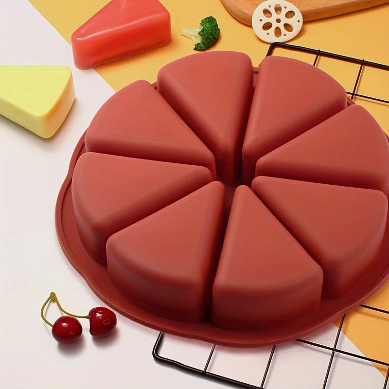 8-Grid Silicone Baking Mold – Nonstick Triangle Cake Pan for Brownies and Cornbread
