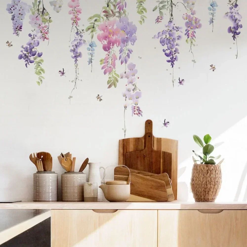 Floral Wall Stickers - Peel-and-Stick Flower Decals for Bedroom & Home Decor