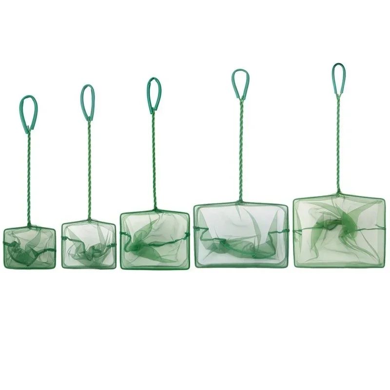 Long Handle Aquarium Fish Net Square Landing Net for Tanks and Ponds