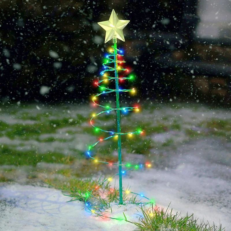 Solar Powered Outdoor LED String Lights Waterproof Christmas Tree Decor
