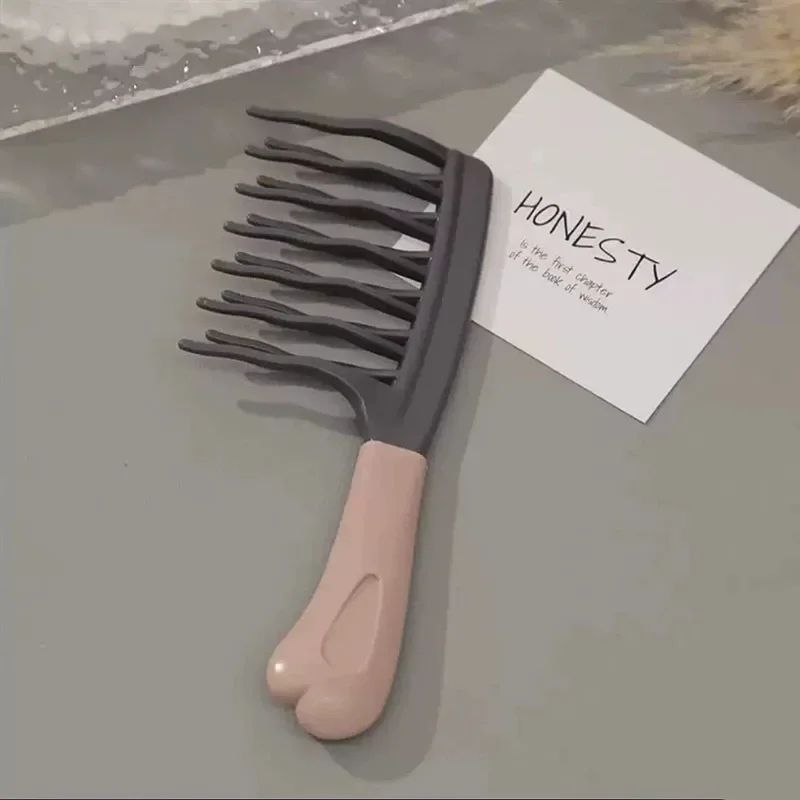 Dual Wide-Tooth Curly Hair Comb - Volumizing Wide Tooth Comb for Detangling & Scalp Massage