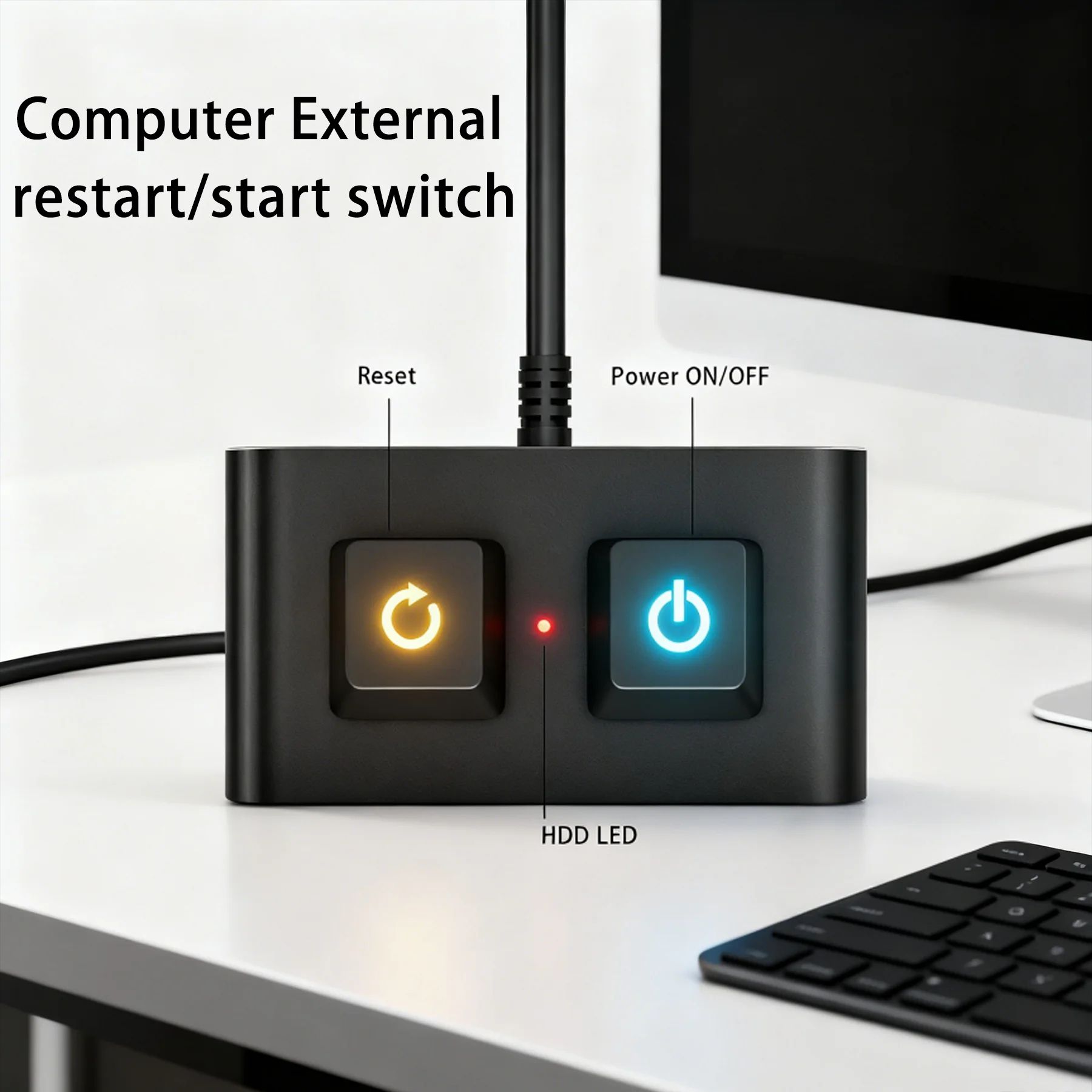 Aluminum External PC Power Button Switch for Desktop Compute | Inspire ...