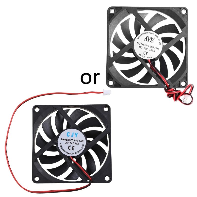 High-Efficiency 12V 80x80x10mm PC Cooling Fan - Ultra Slim Case & CPU Fan