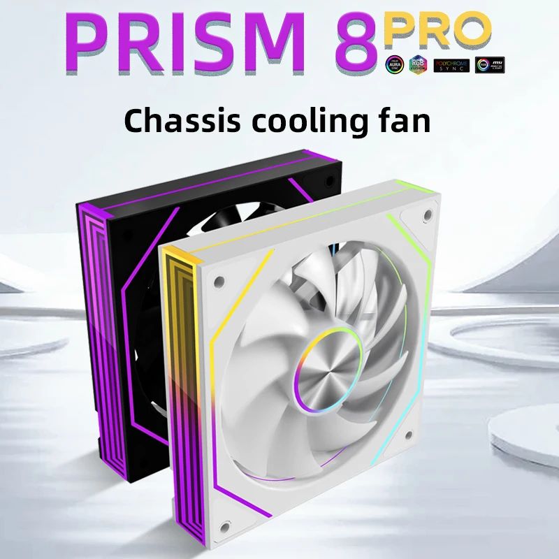 METALFISH PRISM 8 Pro 120mm ARGB Case Fan Quiet 5V 3 Pin P Inspire metalfish-prism-8-pro-120mm-argb-case-fan-quiet-5v-3-pin-p-inspire