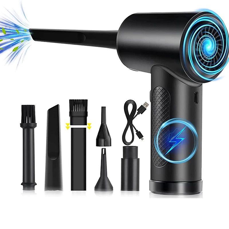 51000RPM Electric Air Duster - Wireless Compressed Air Blower with Type-C Recharge