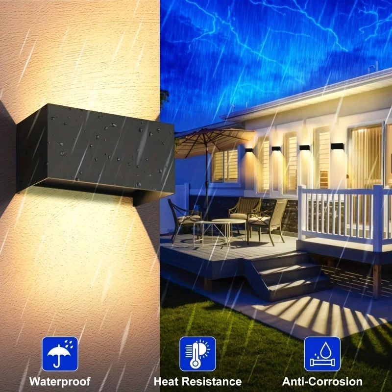 LumiBeam 24W Adjustable LED Wall Light Indoor & Outdoor Modern Up-Down Lamp