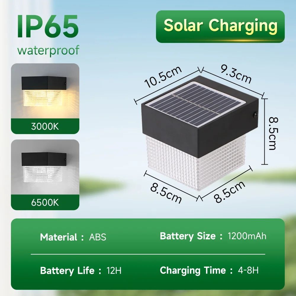 SolarGlow Outdoor LED Solar Wall Light – Waterproof Garden & Courtyard Lighting