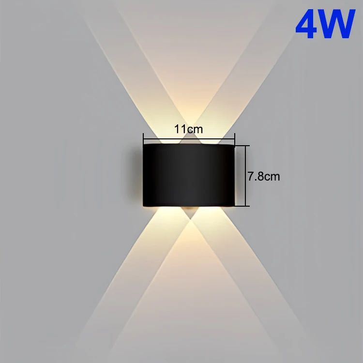 Aurevo Up & Down LED Wall Lamp – Modern Waterproof Outdoor & Indoor Wall Light (4W/6W/8W/10W)