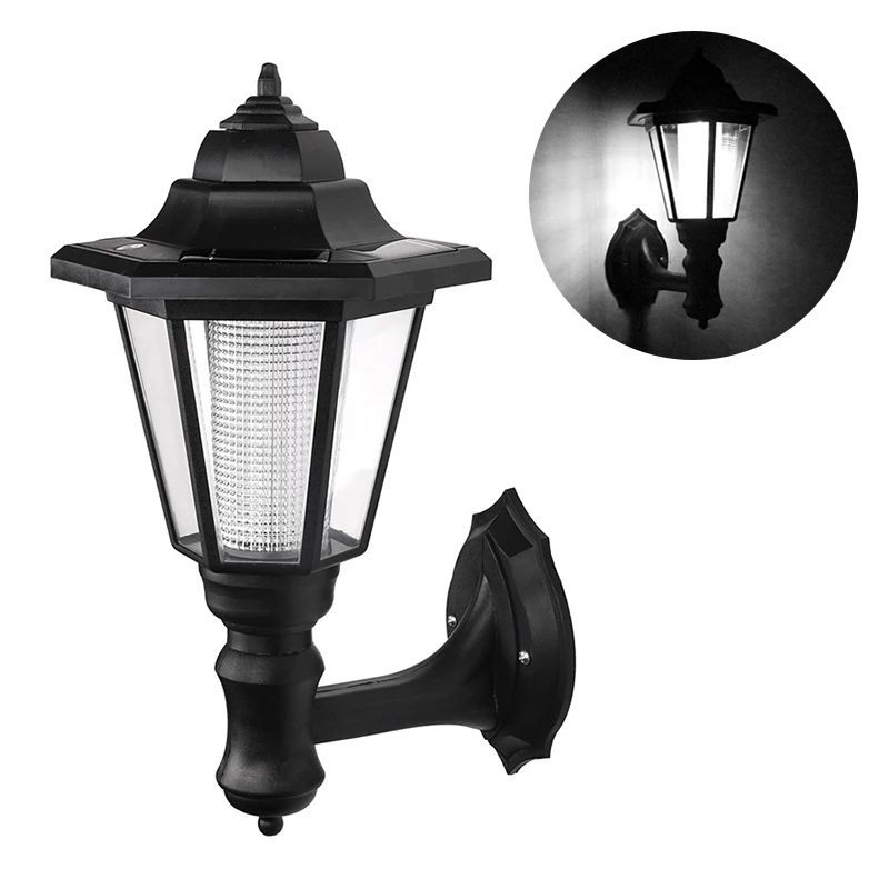 Retro Hexagonal Solar Wall Light – IP65 Waterproof Outdoor Fence & Garden Lamp