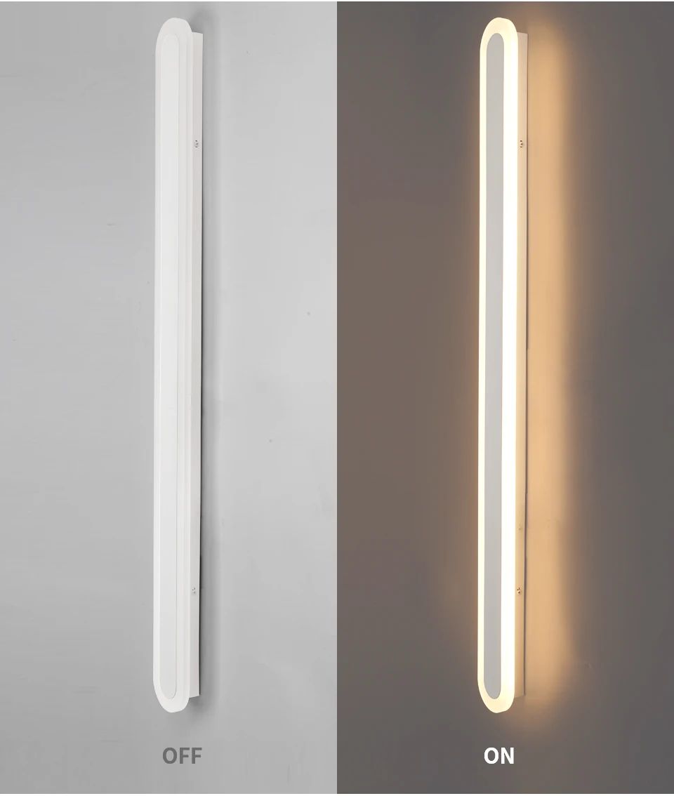 LineaLux IP65 Long Strip Outdoor Wall Sconce – Modern Waterproof Porch Lighting