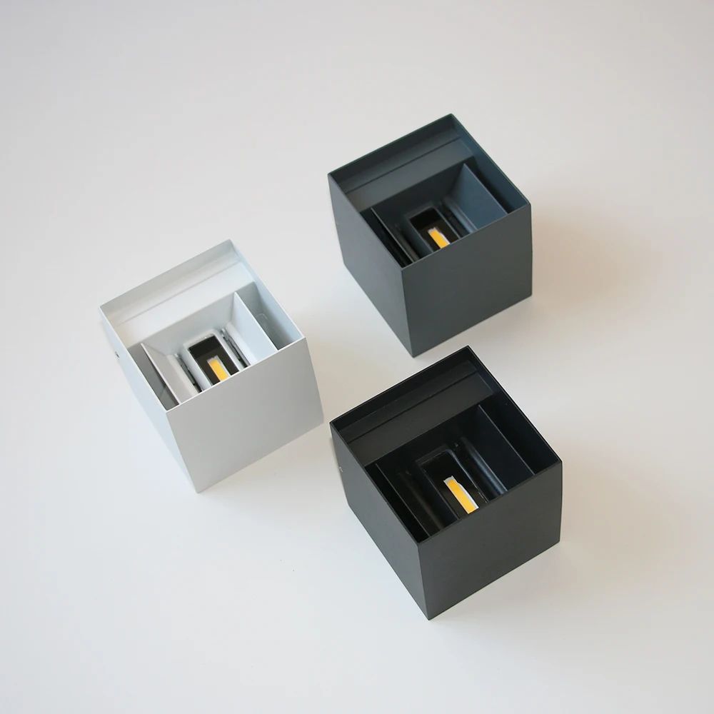 Modern Square Waterproof Outdoor Wall Light – Aluminum Exterior Porch & Garage Fixture