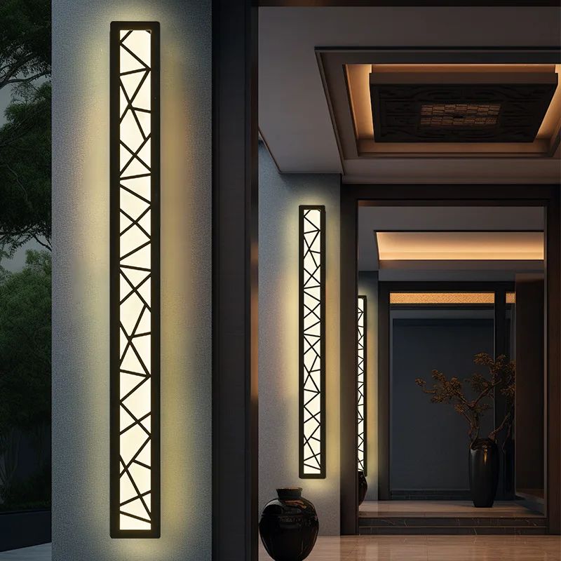 Minimalist Linear Outdoor Wall Light – IP65 Waterproof Modern Porch Sconce