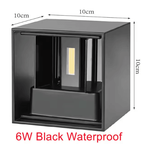 Modern IP65 Waterproof LED Wall Sconce – Adjustable Up & Down Outdoor Porch Light (12W)