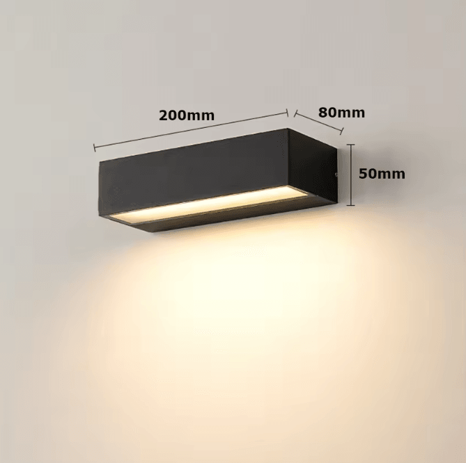 Modern Linear Waterproof LED Wall Light – 12W/18W/30W Outdoor Aluminum Strip Lamp