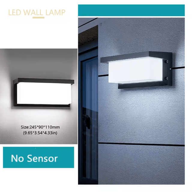 Modern Radar Motion Sensor LED Outdoor Wall Light – IP65 Waterproof Porch & Garden Lamp