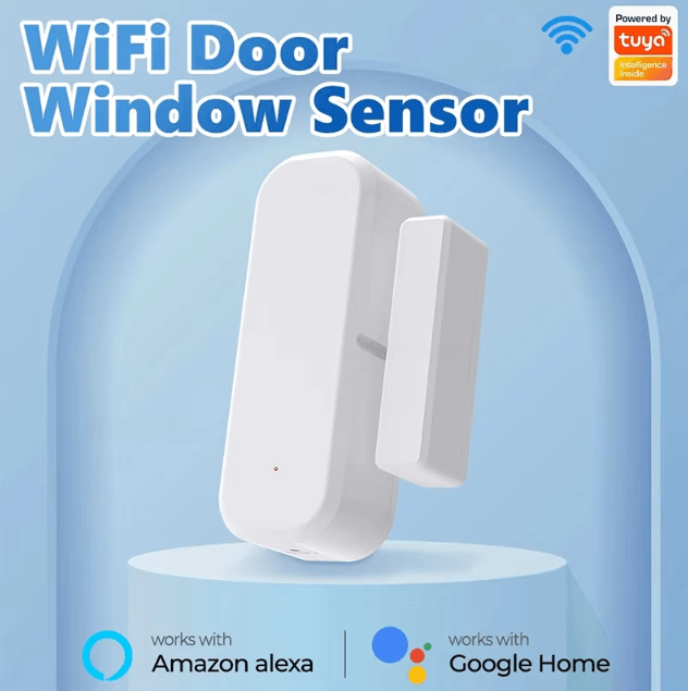 Tuya Smart WiFi Door Window Sensor - Wireless Door Open/Close Detector for Alexa & Google Home