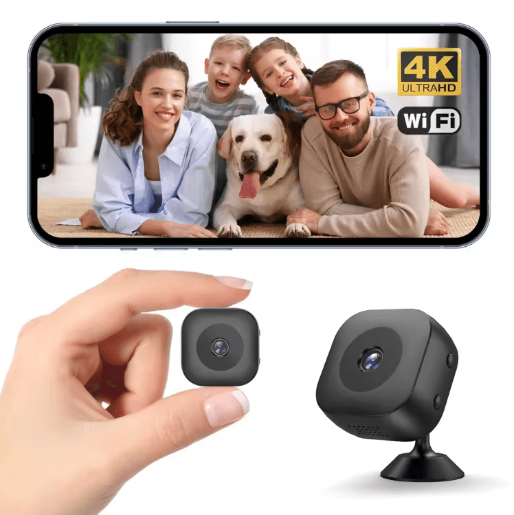Mini 4K WiFi Security Camera – Wireless Smart Surveillance Cam with Night Vision & Motion Detection