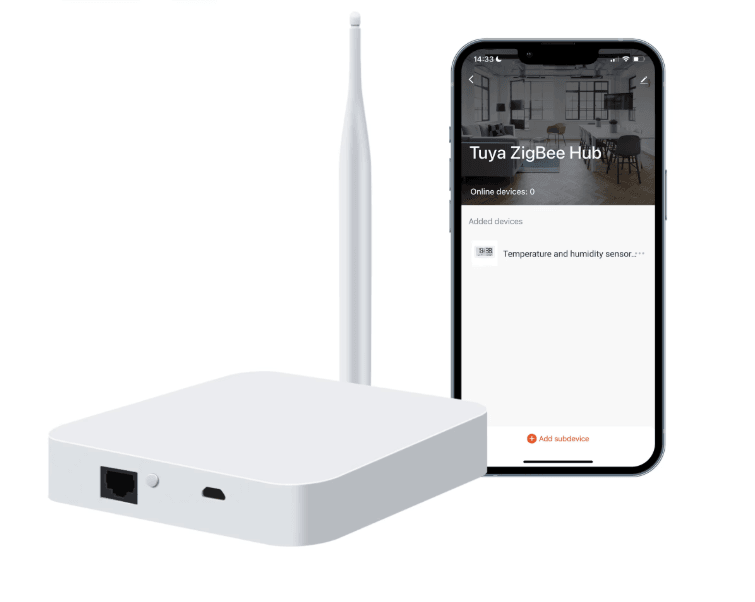 GIRIER Tuya ZigBee Gateway Hub with External Antenna - Smart Home Automation Bridge for Alexa & Google Home
