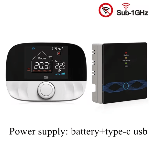 Tuya RF Wireless WiFi Thermostat - Smart Temperature Controller for Gas Boiler & Water Heating with Alexa & Google Home