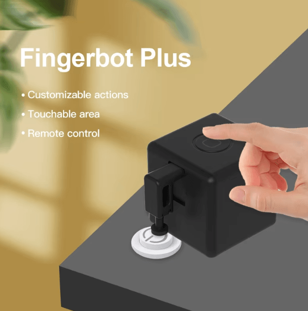 Tuya ZigBee Smart Fingerbot Switch Bot - Wireless Button Pusher Robot for Garage, Curtains & Appliances with Alexa & Goo