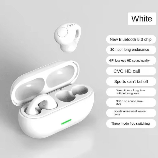 T75 Bone Conduction Wireless Headphones Bluetooth 5.3 Waterproof Open-Ear Sports Earbuds