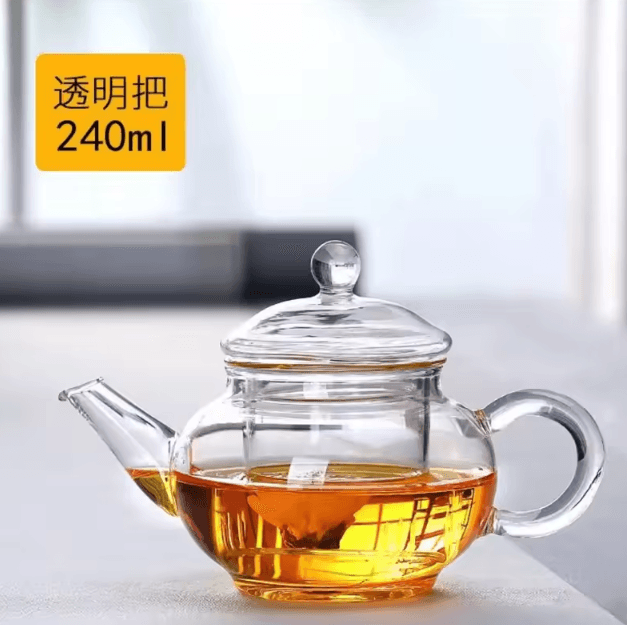 1000ML Heat-Resistant Glass Teapot with Infuser – Clear Herbal & Loose Leaf Tea Brewer
