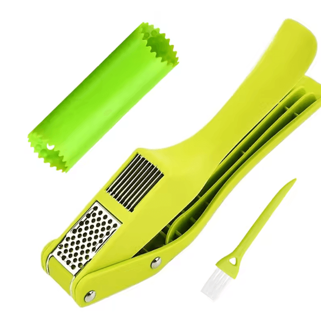2-in-1 Manual Garlic Press & Slicer – Pull-Type Multifunction Kitchen Mincer Tool