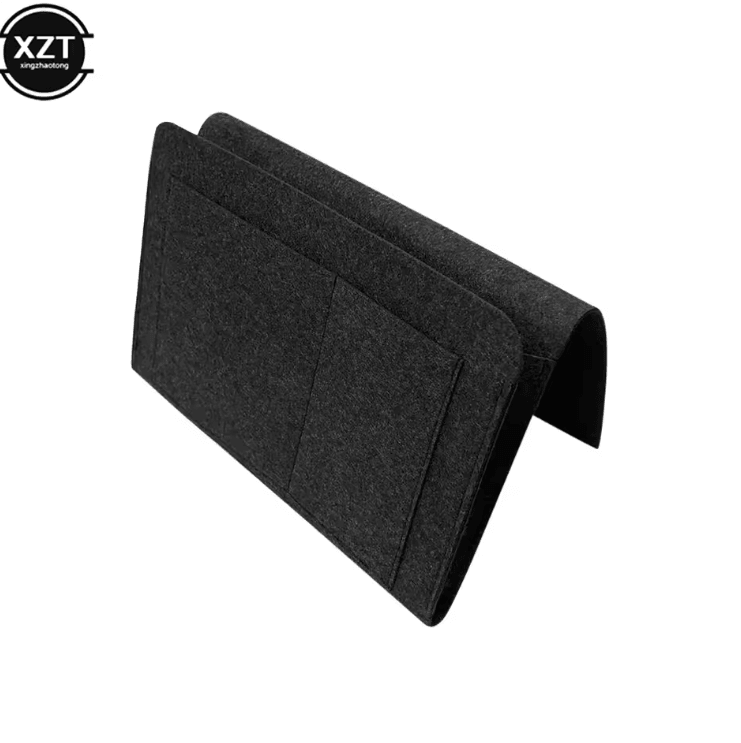 1pc Felt Bedside Storage Organizer Phone Book Magazine Holder Pockets Hanging Storage Bag Baby Tissue Box For Bed Sofa S