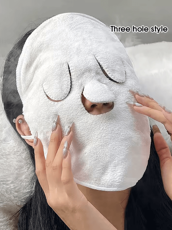 Soft Steam Heating Facial Towel for Spa-Like Skin Care at Home
