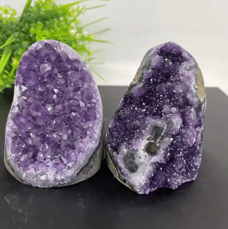 Natural Uruguay Amethyst Crystal Cluster - Raw Geode Stone for Healing & Home Decor