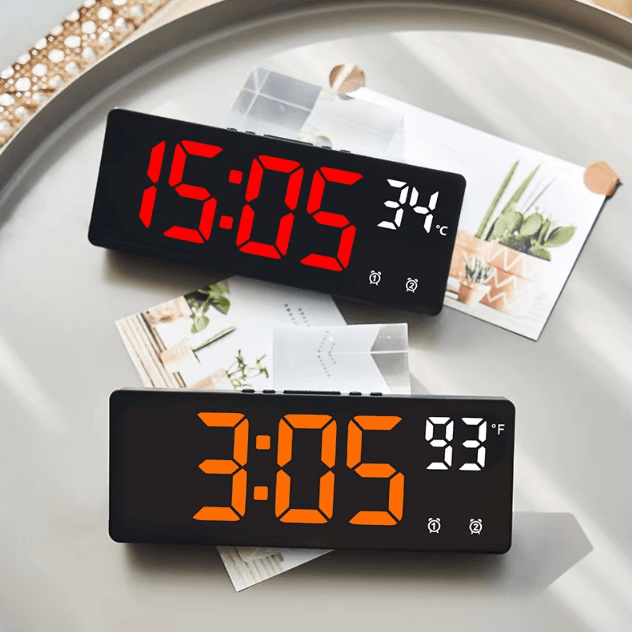 Voice-Control LED Digital Alarm Clock – Smart LED alarm cloc | Inspire ...