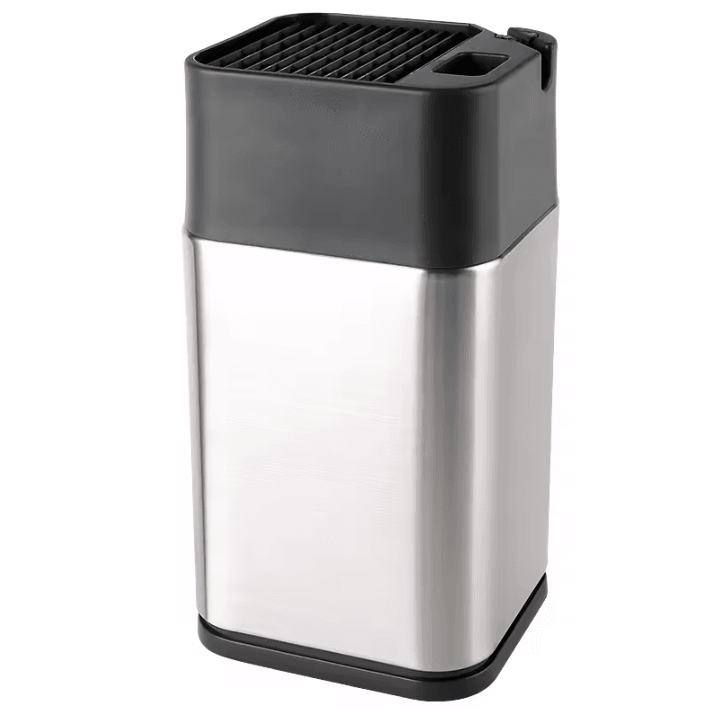 XITUO Stainless Steel Knife Holder – Multifunction Standing Knife Organizer with Sharpener