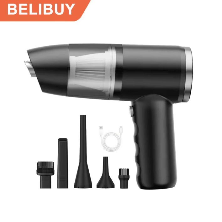 BELIBUY Ultra Compact Cordless Car Vacuum Cleaner - High-Power Mini Handheld for Home & Auto