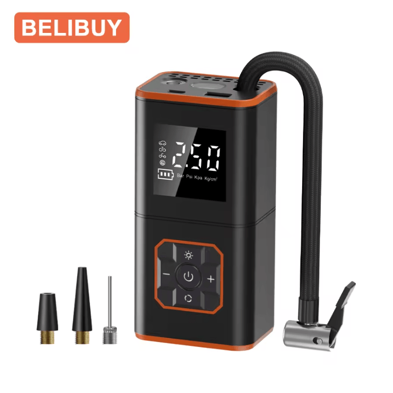 Portable 150PSI Cordless Tire Inflator - Compact Air Compressor for Car, Motorcycle & Bicycle
