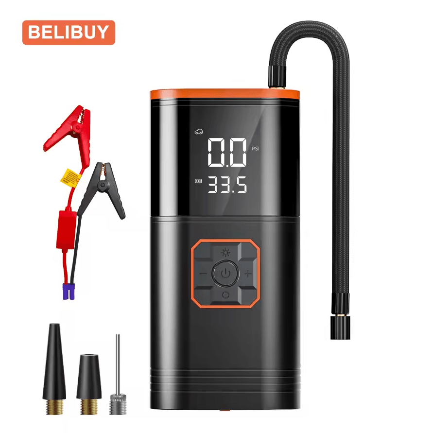 Portable 150PSI Cordless Tire Inflator - Compact Air Compressor for Car, Bike & Motorcycle