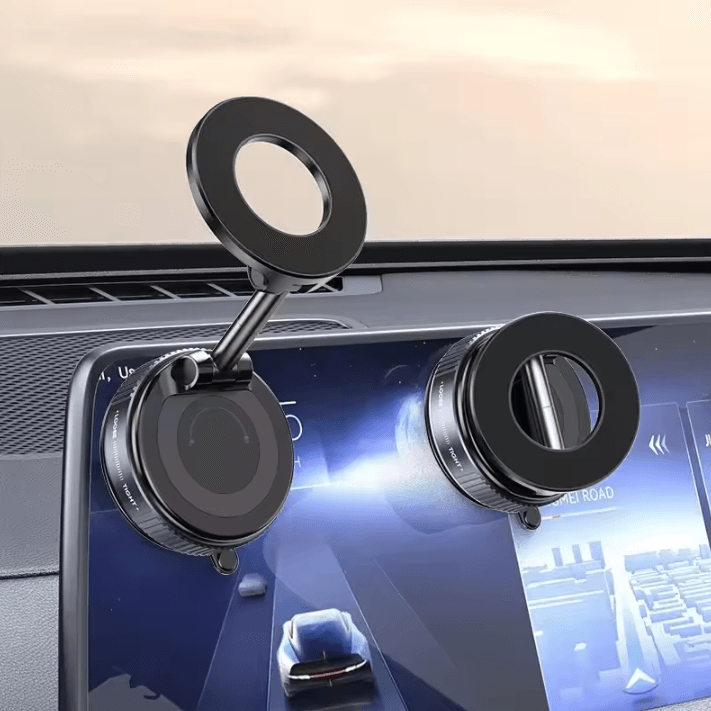 FlexGrip Pro 360 Magnetic Car Phone Holder with Vacuum Suction & Foldable Design