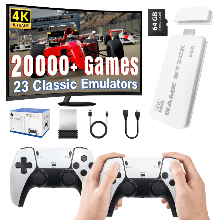 M15 4K Retro Game Stick - 20,000+ Games Plug & Play Console