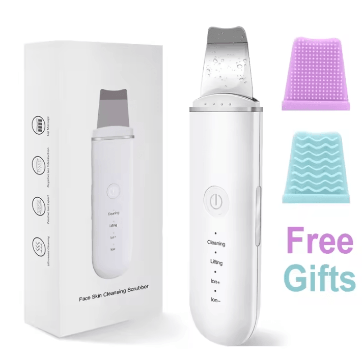 Ultrasonic Skin Scrubber Face Spatula – Deep Cleansing Blackhead Remover Tool