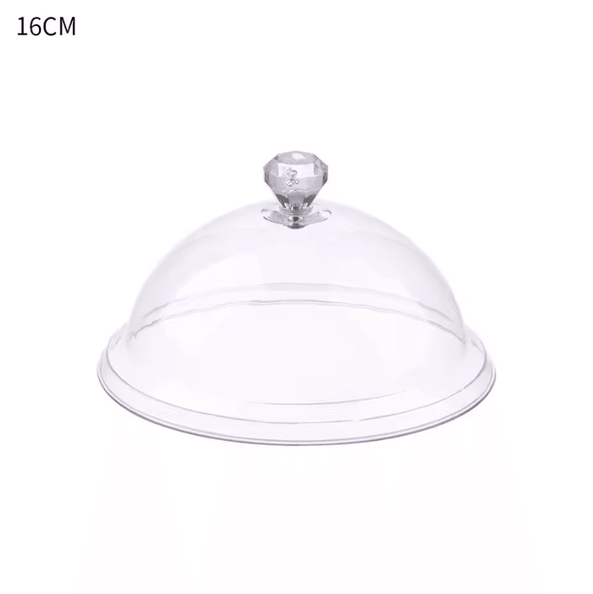 Elegant Acrylic Cake Display Dome with Dust Cover – Round Food Protector & Party Serving Plate
