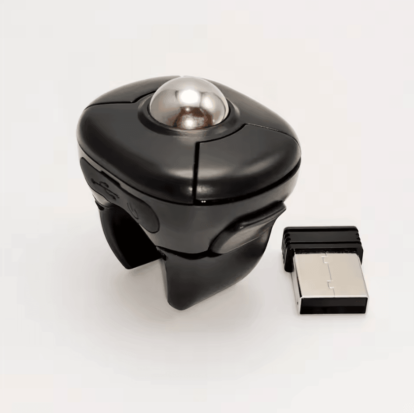 Trackball Finger Ring Mouse – Dual-Mode Bluetooth & 2.4G Wireless Remote Controller
