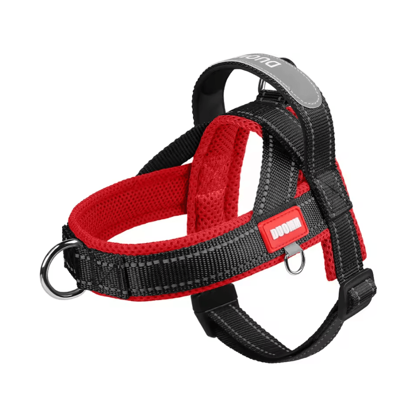 Reflective Nylon Dog Harness with Handle – Adjustable No-Pull Outdoor Chest Vest